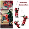 Dekoracje świąteczne 2023 Kreatywne 25 cm ozdoby drzewne Święty Mikołaj wspinaczka po drabinie liny Christma Dekoracja Dekora