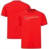 F1 Racing Team Red T-shirt Formuła 1 Karit krótkie rękawy Jersey Motorsport na zewnątrz motocykl Szybki suszący sport