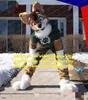 Long Fur Furry Fox Mascot Costume Wolf Husky Dog Fursuit Vuxen Tecknad Kampanj POPULANDE KAMPANITER-Child Kampanj ZZ7672