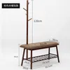 Clothing Storage Bamboo Can Sit On The Shoe Changing Stool Door Ideas Fabric Coat Rack Multi-Layer