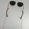 Cadena de anteojos de plástico Bead Heart Heart Charmed Eyewear Retenedor Mujeres Collar de gafas de sol en capas Pulseras