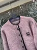 Lotus de loto hecho a medida Pink Sweater Jackets Dise￱ador de marca Women Sweetss Sweatss High End Ladies Cardigan Sweaters Sweaters Chaqueta