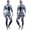 Wetsuits Drysuits 3mm Neoprene Men's Hooded Camouflage Diving Suit Snorkeling Spearfishing 2 Pieces Set Winter Thermal Swimsuit 221102