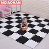 Zagraj w matki MQIAOHAM Baby Eva Puzzle Mata Czarno -białe kafelki do ćwiczeń dywan podłogowych i dywan dla dzieci Pad 221103