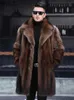 Men's Fur Faux Fur PFHQ 6XL 2022 Trendy Autumn Winter Imitation Mink Coat Men Long Faux Fur Warm Jacket Casual Stylish Male Luxury Clothes 21Q4425 T221102