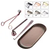 Other Home Garden 4pcsset Candle Accessory Wick Trimmer Dipper Scissors Snuffer Storage Tray Care Kit Gift 221102