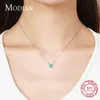 Silver Charm Chain Necklace For Women Wedding Jewelry Pendant Neckalces