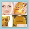 Autres outils de soins de la peau Gold Bio Collagène Masque Facial Crystal Visage Hydratant Soins de la peau Cosmenics 100pcs Drop Livraison 2022 Santé B Dhwlk