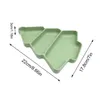 Bowls Toddler Suction Plates Christmas Tree Shaped Compartment Plate Silicone Kids With 3 Dividers Self Feeding Supplies For