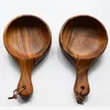 Bowls Japanese And Korean Style Handmade Wooden Bowl Acacia Wood Long-Handled