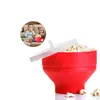Bols Silicone Popcorn Bowl Air Micro-ondes Faisant Sauter Le Seau Résistant À La Chaleur