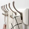 Clothing Storage Bamboo Wood Wall Coat Rack Hanger Bathroom Living Room Hat-and-Coat Hook