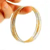 Bangle 6pcs Gold Color Africa Jewelry Ethiopian с двумя точками Banglebrelete Dubai для женщин подарки