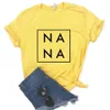 Nana Square Print Women Tee Hipster Funny T-Shirt Lady Yong Girl 6 Color Top Zy-660