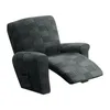 Tampas de cadeira de cadeira grossa sofá de tampa de reclinável Proteção completa 4 peças equipadas laváveis ​​com bolso para a sala de estar