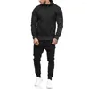 Herrspårspår Män Autumn Patchwork Zipper Sweatshirt Top Pants Set Sports Suit Ropa Deportiva Hombre Vetement