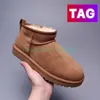 Vinter snöstövlar kvinnor australia ultra mini boot tazz tozzs klassiska ankelstövlar designer kvinnor skor kastanj män päls glider mocka varma skor sneakers