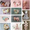 Conjuntos de roupas 0-2 anos Baby Po Born Girl Lace Princess Dresses Hat Hat Hat Boas Pillow Roupfits Infant Pograph