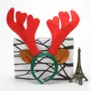 Julhuvud Buckle Elk Hair Hoop Reindeer Antler pannband Hjort Horn Kids vuxna hår Tillbehör Party Festival Decor FY2443 SS1201