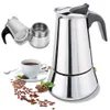 Coffee Pots Moka Pot roestvrijstalen espresso geiser maker fornuis klassieke ware filters mocha latte percolator