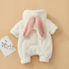 Completi di abbigliamento Cute Rabbit Onesies Baby Girl Pigiama Unisex Inverno Caldo Bambini Sleepwear Animal Pigiama Bambini Pigiami nati Vestiti per ragazze 221103