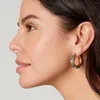 Hoop Earrings Timeless Wonder Vintage Geo Stone Hoops For Women Designer Jewelry Runway Classy Neat Brincos Ins Date Gift Prom 2352