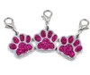 Dessin animé chien patte argent couleur mode porte-clés porte-clés pour clés de voiture pendentif pour femmes homme bijoux en gros