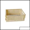 Storage Boxes Bins Home Organization Housekee Garden Mini Folding Plastic Box Collapsible Container Desktop Otsxk