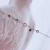 Länk armband yun ruo mode rosguld pave zircon cirkel armband kvinna födelsedag present titan stål smycken inte ändra färg droppe