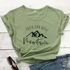 Faith Can Move Mountains T-shirt Tee Mode Femme Inspirant Religieux