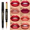 Rouge à lèvres 2 en 1 12 couleurs stylos mats 24H et avec ensemble de maquillage pour les lèvres pour femmes labiales longue durée mate 24 horas originales3425335