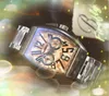 Популярные продажи мужчин Цвет Большой цифровой часы Spectwatch Arical Digital Triming Run Second Full Full Staine Steel Belt Quartz Movement Movewatch Montre de Luxe
