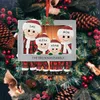 Рождественский орнамент деревянный кулон DIY Личные семейные украшения рождественской елки рамки персонализирован для дома 2022 Навидад, висящий Новый год 2023
