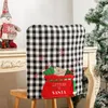 Coprisedia H051 Fodera per pranzo natalizia con reticolo, copertura posteriore per decorazioni natalizie per interni