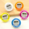 Kitchen Cooking Timer Cook Baking Countdown Alarm Clock Students Mini Portable Round Timers Household 5 Colors LCD Timer BH7871 TQQ