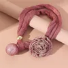 Choker Big Shell Pearl Pendant Necklaces Rose Flower Thick Rope Adjustable Statement Women Jewelry Party Accessories