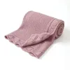 Одеяла пеленание детское вязаное вязаное рожденное мягкое теплый пеленок