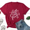 Summer Bible Verse Tee Faith Over Fear T-shirt graphique chrétien Funny Pure Jesus