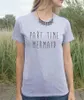 파트 타임 인어 티 편지 여성 Tshirts 캐주얼 한 재미있는 티셔츠 레이디 탑 블랙