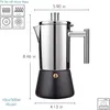 Coffee Pots Stainless Steel Stovetop Espresso Maker Moka pot Cuban maker Italian for Induction gas or electric stoves