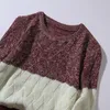男性用セーターオスの秋と冬のウールのセーター丸い首のプルオーバーの色マッチングボトムシャツすべてのローマンズコート