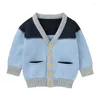 Jackets Autumn Baby Boys Girls Coat Sweater Toddler Knit Cardigans Born Knitwear Long-sleeve Cotton Jacket Tops