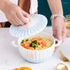 Kaseler Enfes İnci Seramik Kase Ev Meyve Erişte Çorbası Salatası Büyük Çift Kulak Kapak Mutfak Sofra Takımları