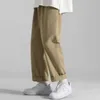 Herenbroek mannen casual heren kaki Koreaanse broek losse rechte pueer wijd pueer