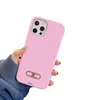Designers Telefonfodral Luxury Golden Pattern 3 Styles Fashion Pink Phonecase Socks￤kert t￤ckskal f￶r iPhone 14 Pro Max 12 11 XS XR 8 7 Top