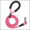 Hondenkragen ontleen aan nylon reflecterende honden leashes outdoor hardloop training sterk tractie touw voor puppy 2 meter huisdierhonden duurzaam dhk4f