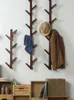 Klädlagring Creative Hat and Coat Stand Wall Bamboo Hängande vardagsrum sovrum dekoration kläder rack