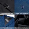 Men's Vests Barry Wang Men Suit Vest Plaid Waistcoat Wool Blend Tailored Collar V-neck 3 Pocket Check Tie Set Formal Leisure 252v