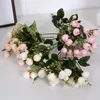 Fleurs décoratives 1 Bouquet Artificielle Rose Fleur Pour Mariage Douche Nuptiale Décoration DIY Simulation Bouquet Décor À La Maison Fournitures