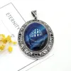 Pendant Necklaces 1pcs Natural Agates Oval Lapis Lazuli Rose Quartzs Stone Pendants For Women Crystal Necklace Accessories Gift Size 45x69mm